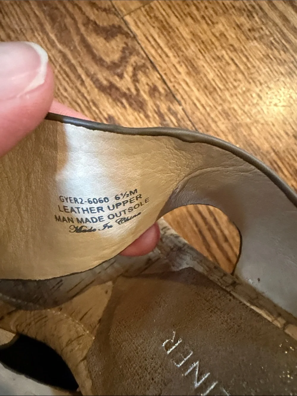 Donald J. Pliner Gyer Toe-loop Metallic Cork Wedge Sandals